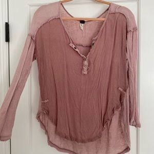 Free people pink long sleeve